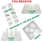 R.E.D. MultiPurpose Diamond MOLD - for use by hand or with The R.E.D. Press - NSF, Food Grade